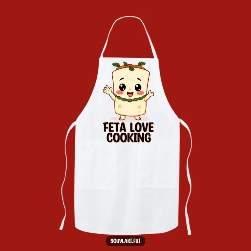 Funny Feta Cheese Toga Apron - Happy Greek Chef
