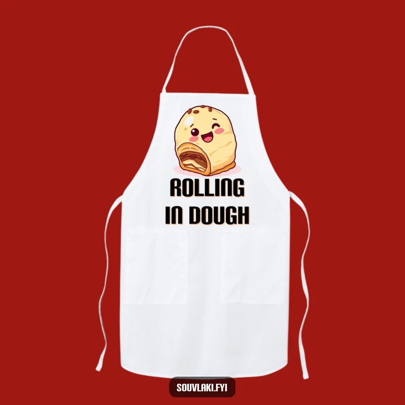 Funny Baklava Roll Apron: Nutty Baker Rolls Downhill, Hilarious Funny Gift