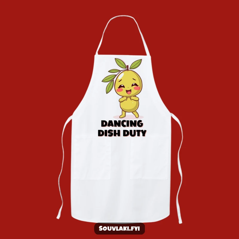 Funny Olive Apron: Giggling Character Silly Dance, Chef-Worthy Humorous Gift!