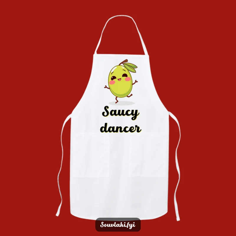 Funny Giggling Olive Apron - Kitchen Dance Party Gift