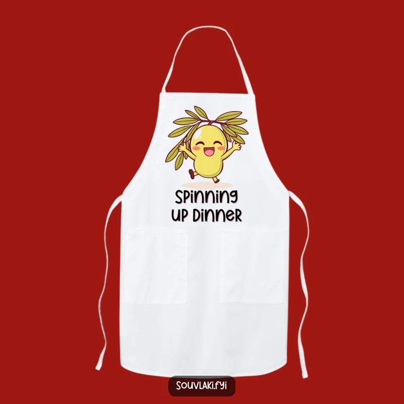 Funny Olive Spin Apron: Cook with Whimsical Flair