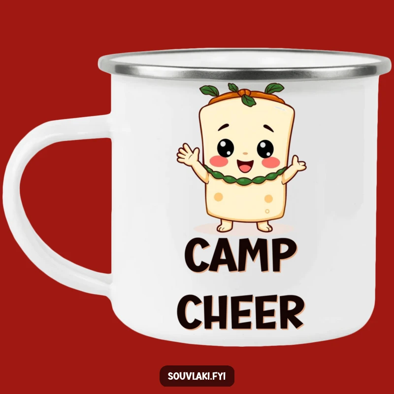 Funny Feta Toga Camping Mug - Happy Greek Campfire Cheer