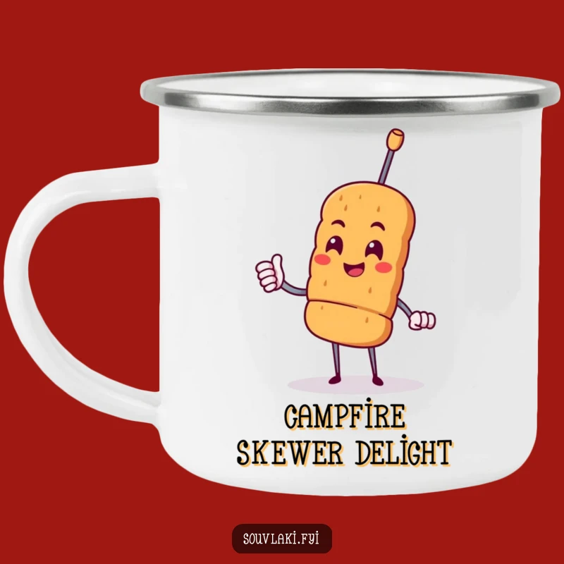 Funny Souvlaki Camping Mug - Durable & Cheerful Greek Outdoorware