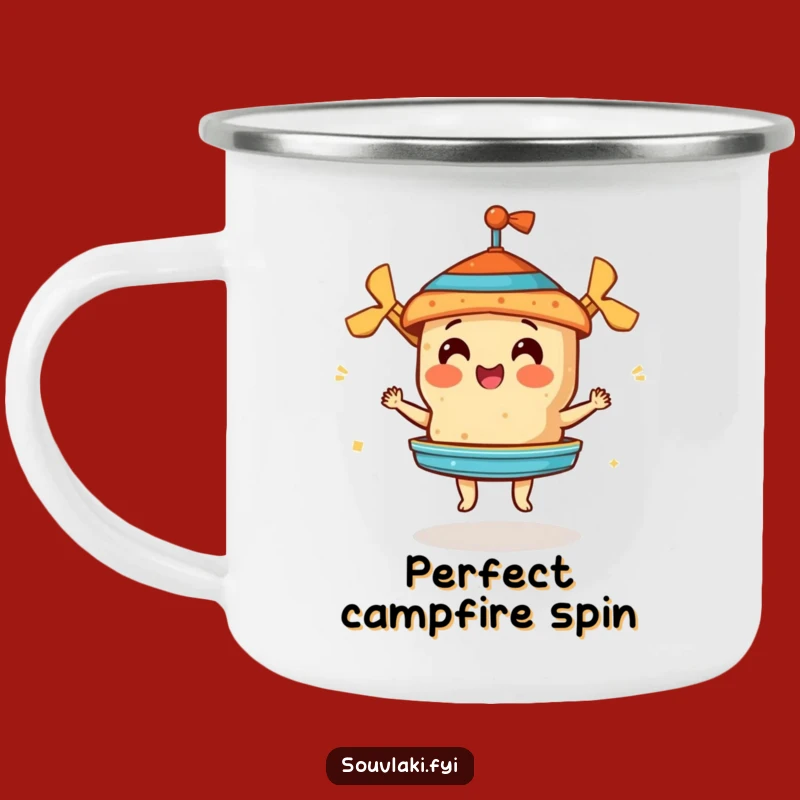 Funny Souvlaki Gyros Camping Mug - Culinary Adventures Outdoors