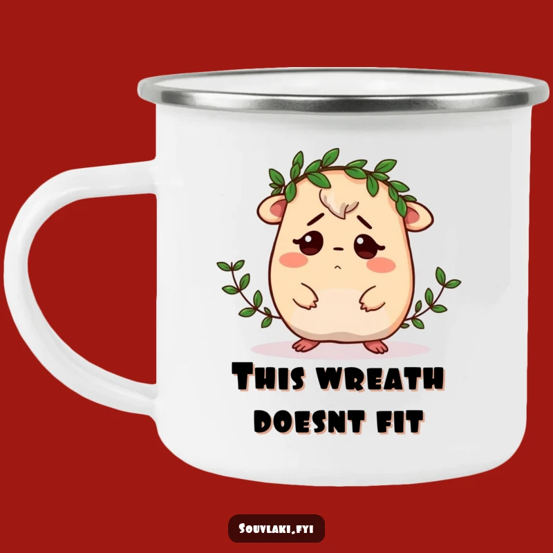Funny Moussaka Camping Mug: Rustic Confusion with a Laurel Wreath!