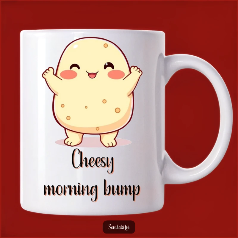 Funny Feta Cheese Mug: Proud Character, Cheesy Gift Idea