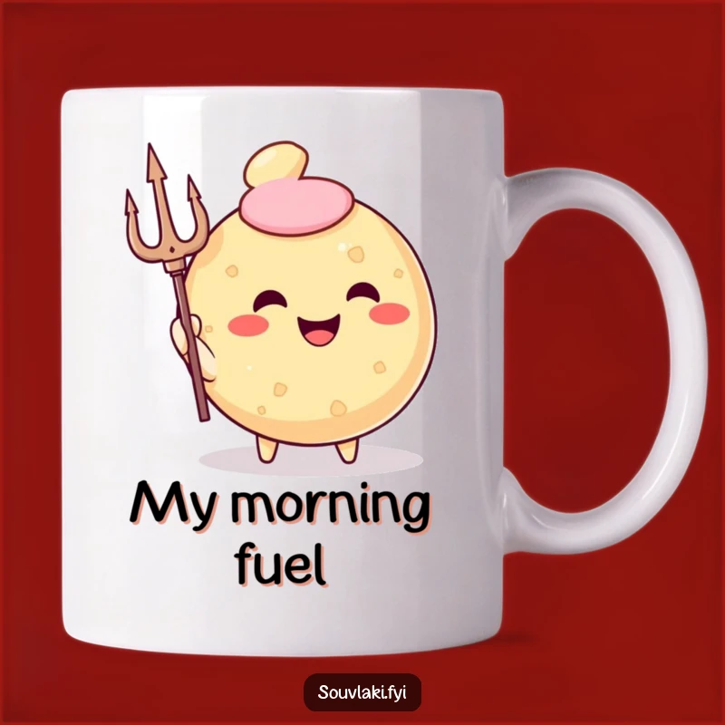 Funny Greek God Donut Mug - Triumphant Pastry Trident Gift