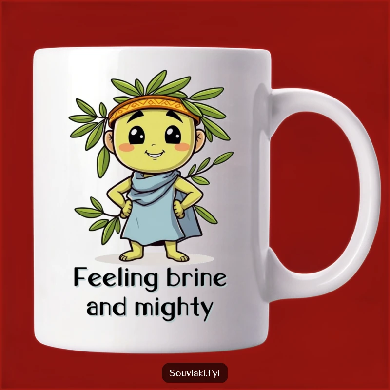 Funny Greek Olive Pose Mug: A Confident Olive Makes A Perfect Funny Gift