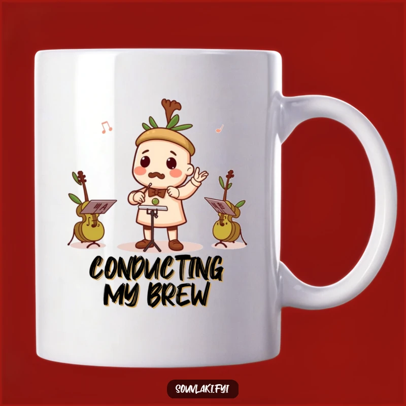 Funny Souvlaki Conductor Mug - Olive Orchestra Maestro Gift