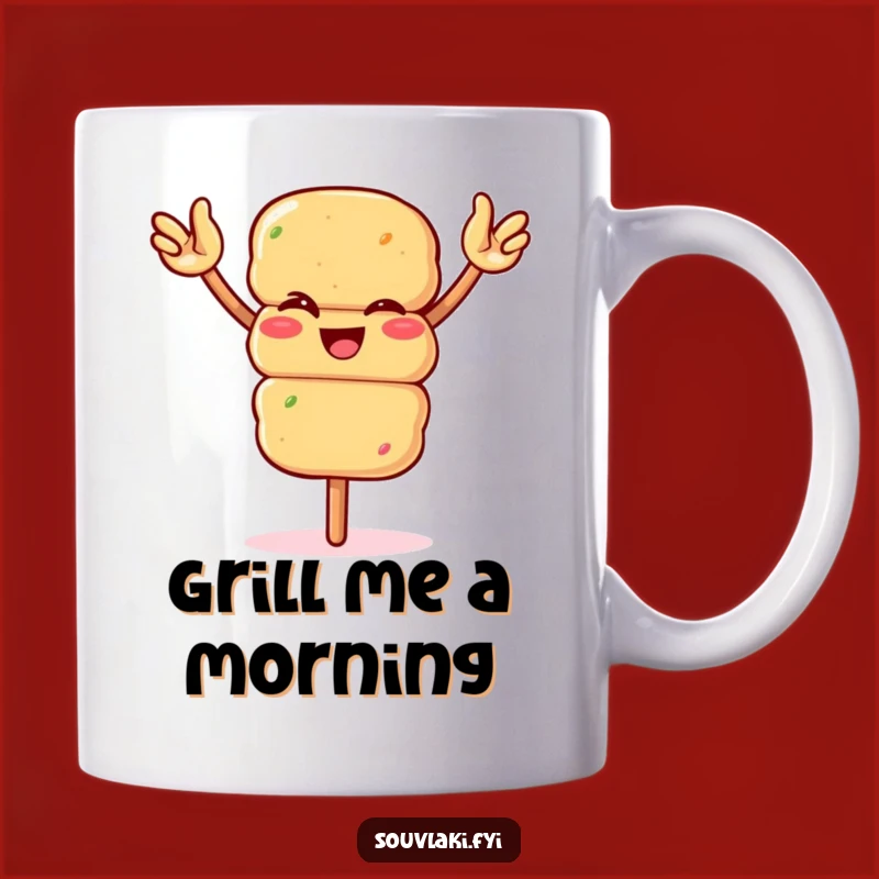 Funny Winking Souvlaki Mug - Enthusiastic Grill Master Gift