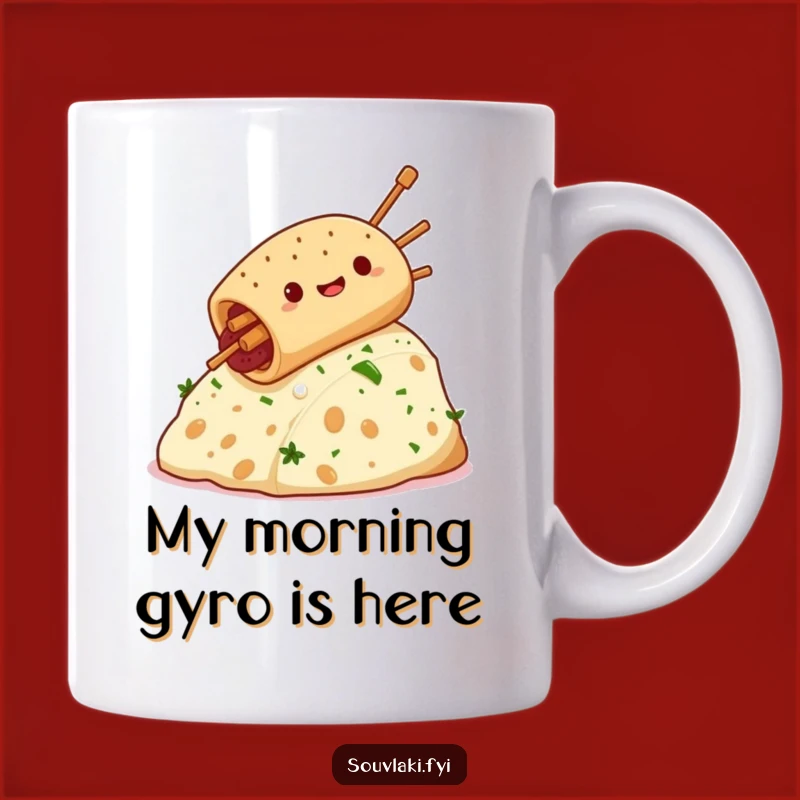 Funny Souvlaki Feta Hill Mug: A Hilarious Greek Food Adventure Gift!