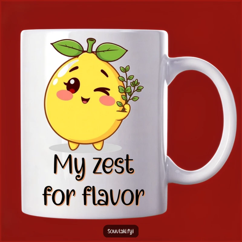 Funny Winking Lemon Sprig Mug - The Perfect Humorous Treat and Gift