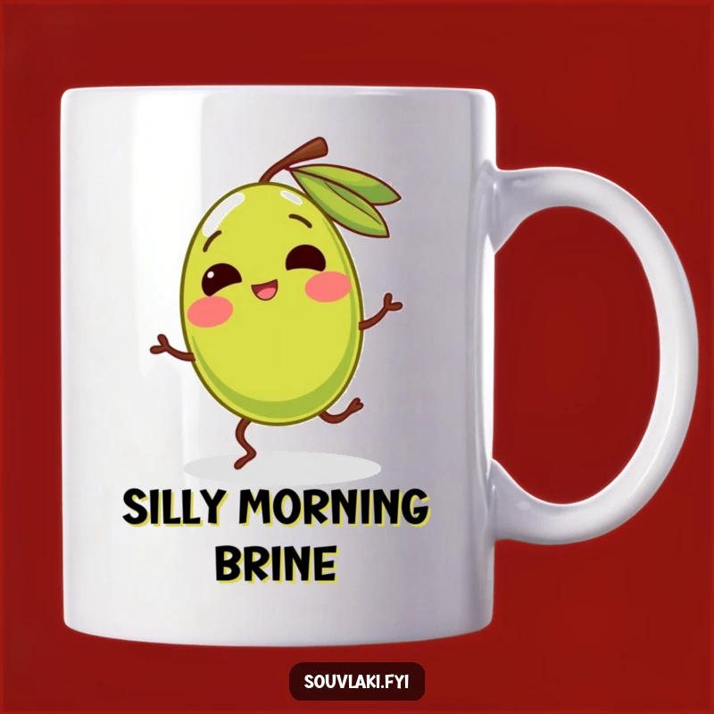Funny Giggling Olive Mug - Hilarious Dancing Foodie Gift
