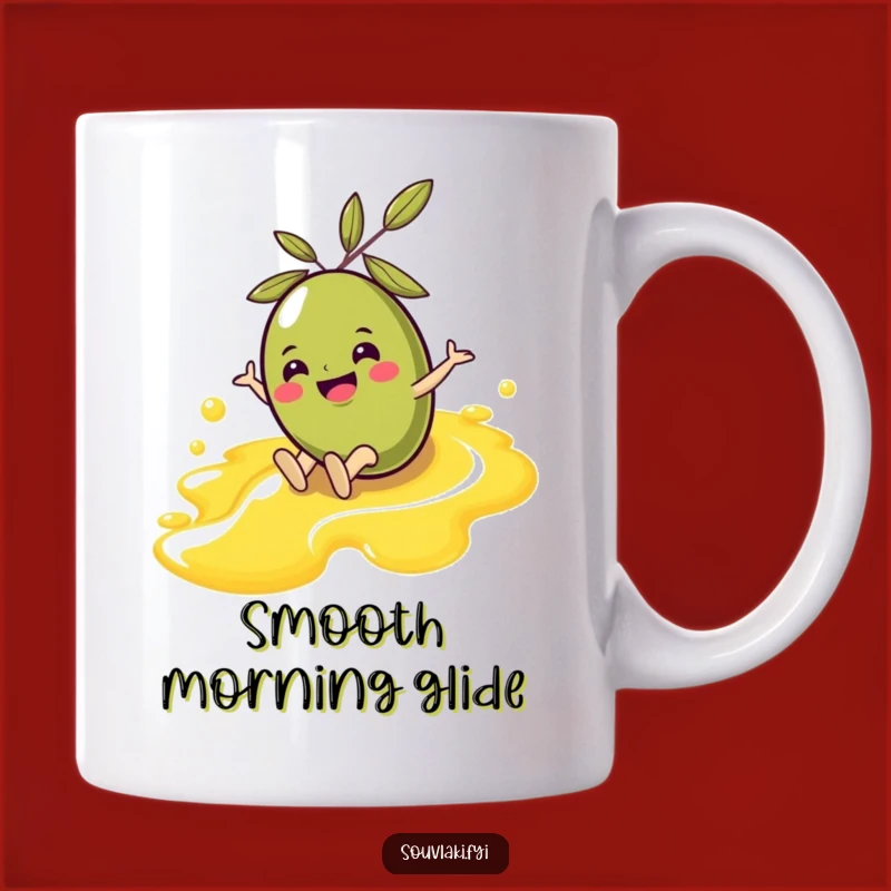 Funny Olive Oil Slide Mug - Cheerful Character Fun, Perfect Funny Gift!