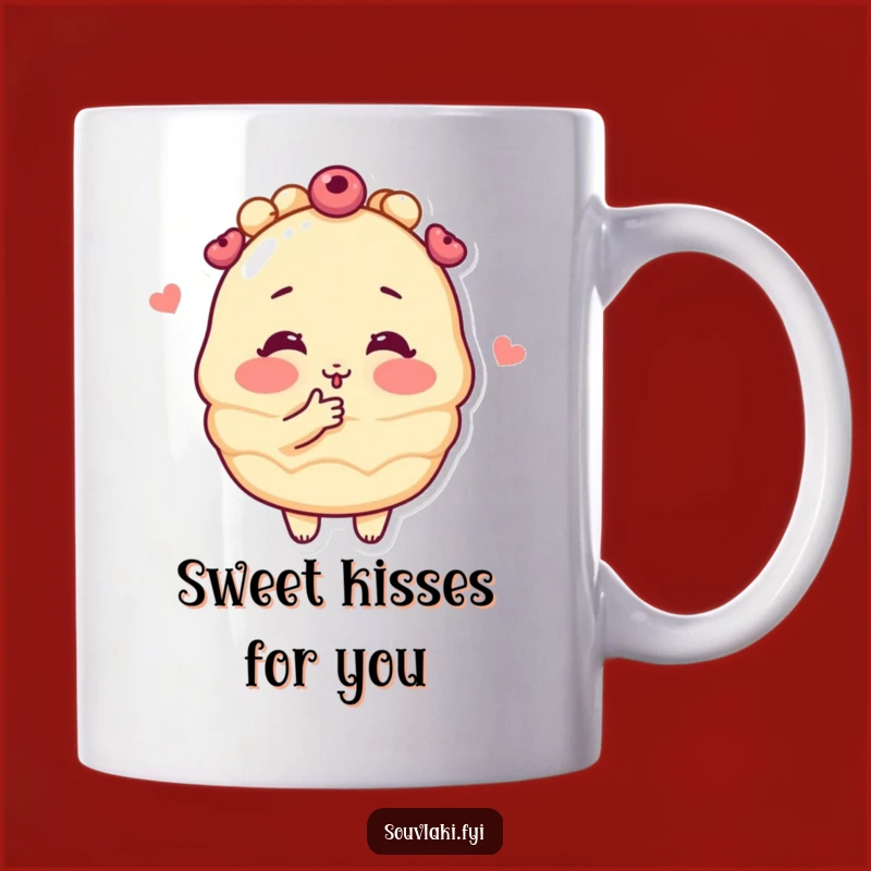 Funny Baklava Kiss Mug - Adorable Pastry Character Gift for Dessert Lovers