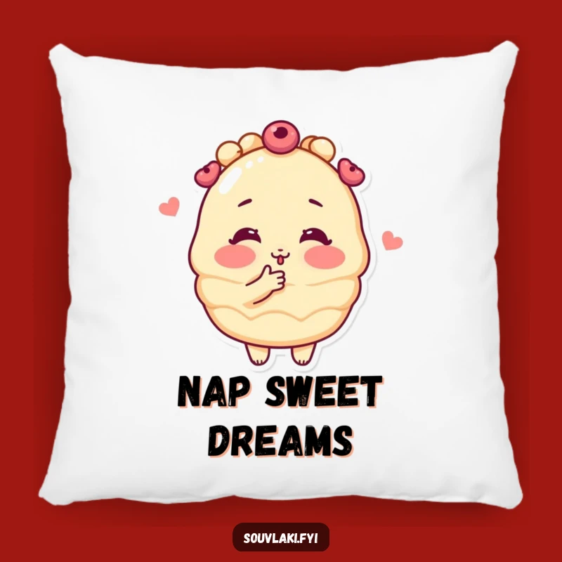 Funny Baklava Kiss Pillow - Cute Pastry Character Comfort Gift