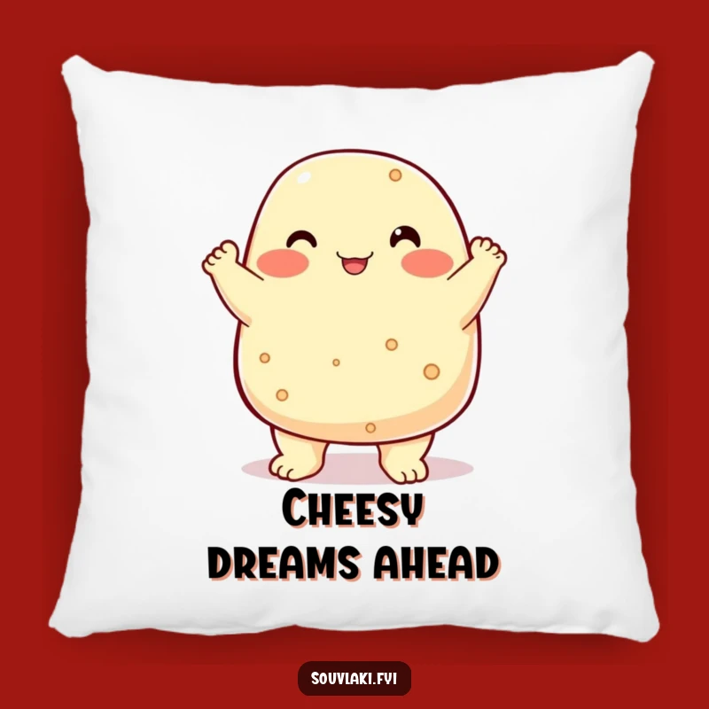 Funny Feta Cheese Pillow: Cuddle a Proud Cheesy Character