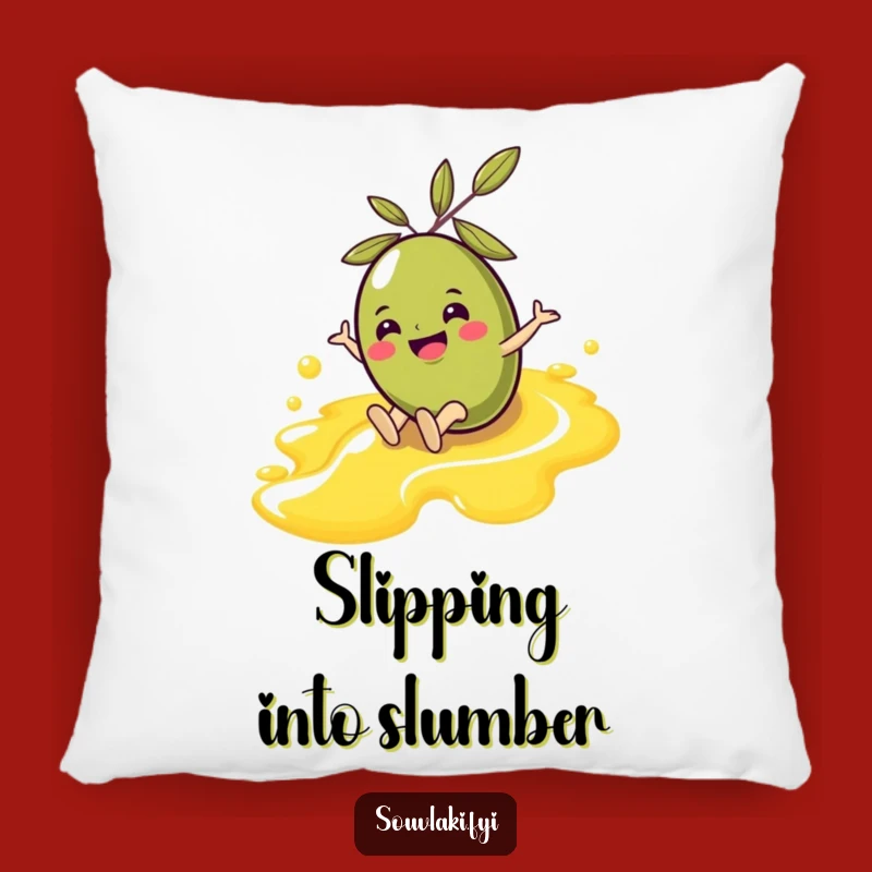 Funny Olive Oil Slide Pillow - Cozy Character Comfort, Perfect Funny Gift!