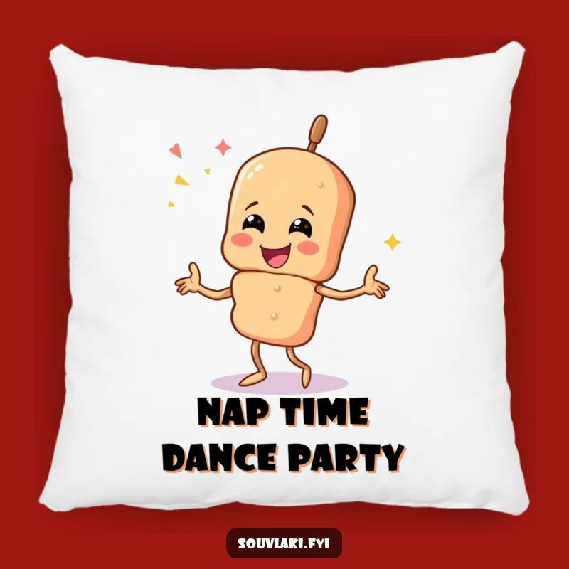 Funny Souvlaki Dance Pillow: Cuddle a Dancing Skewer, Cute Gift