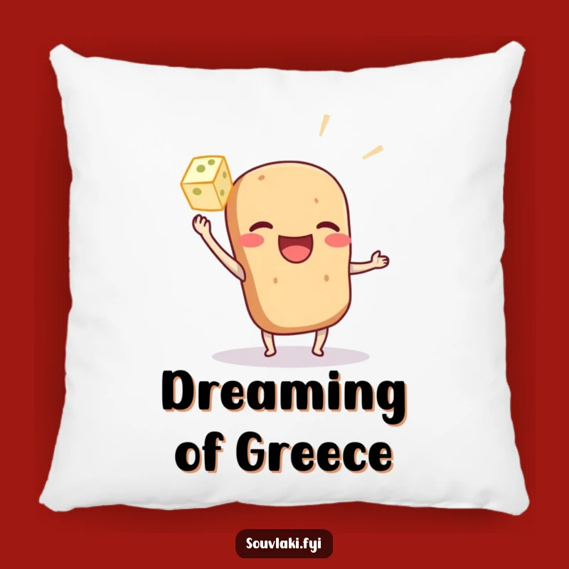 Funny Souvlaki Pillow: Soft Comfort for the Playful Foodie Gift