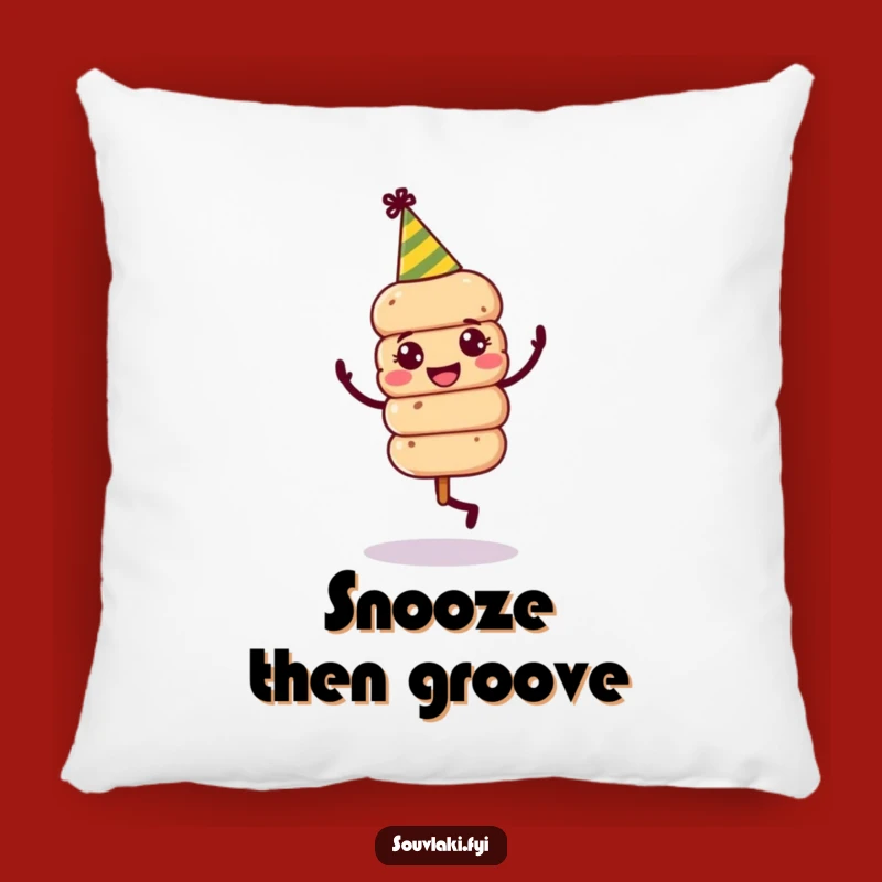Funny Souvlaki Skewer Party Pillow - Jovial Dancer Comfy Funny Gift