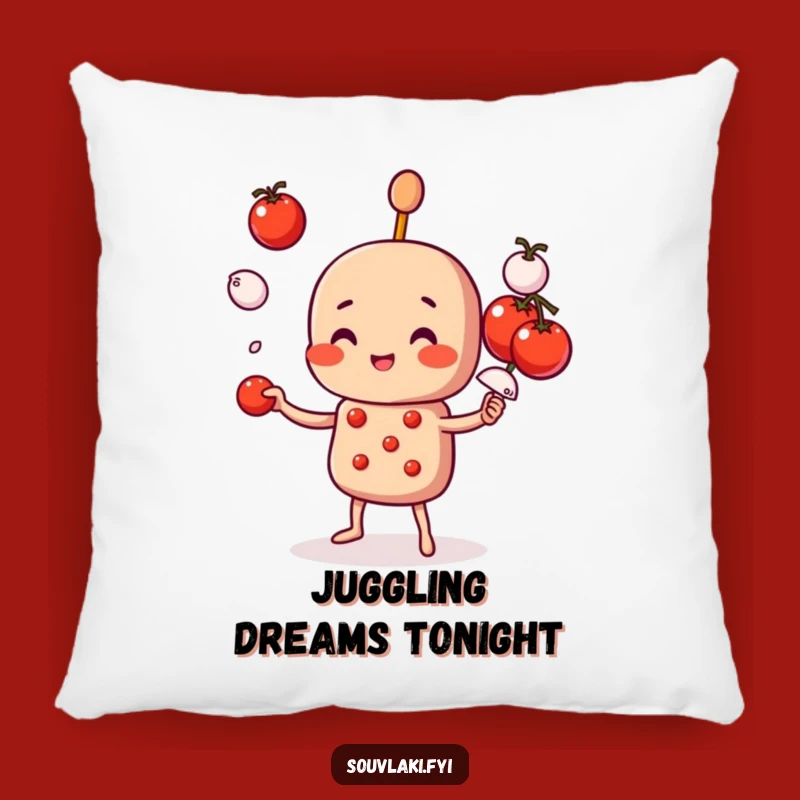 Funny Souvlaki Skewer Pillow: Cozy Comfort for Food Lovers