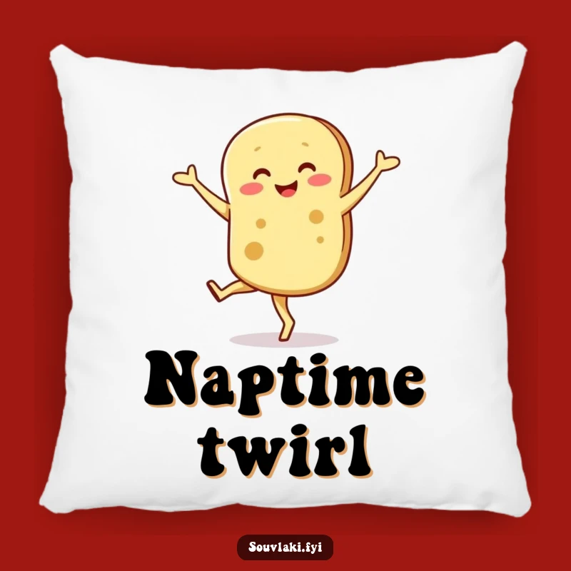 Funny Pita Pirouette Pillow - Comfy Wobbly Bread Character Cushion