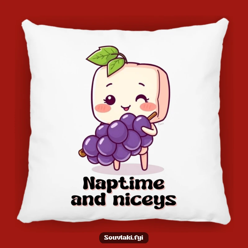 Funny Souvlaki Skewer Shy Comfort Pillow - Blushing Offer Cozy Funny Gift