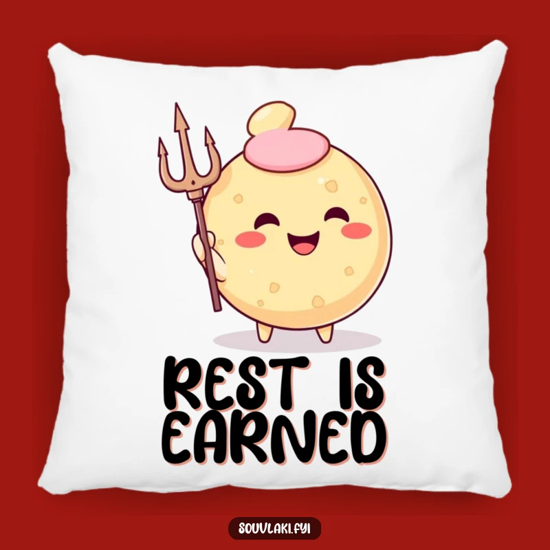 Funny Donut God Pillow - Triumphant Trident Cushion