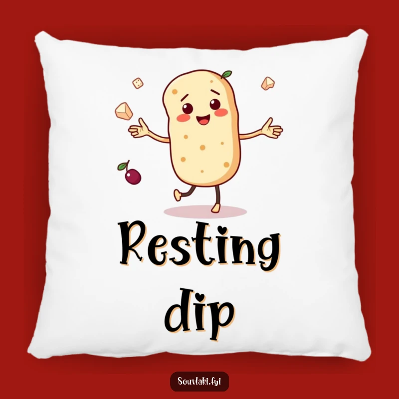 Funny Dancing Pita Pillow - Juggling Food Cushion, Cozy & Hilarious Gift