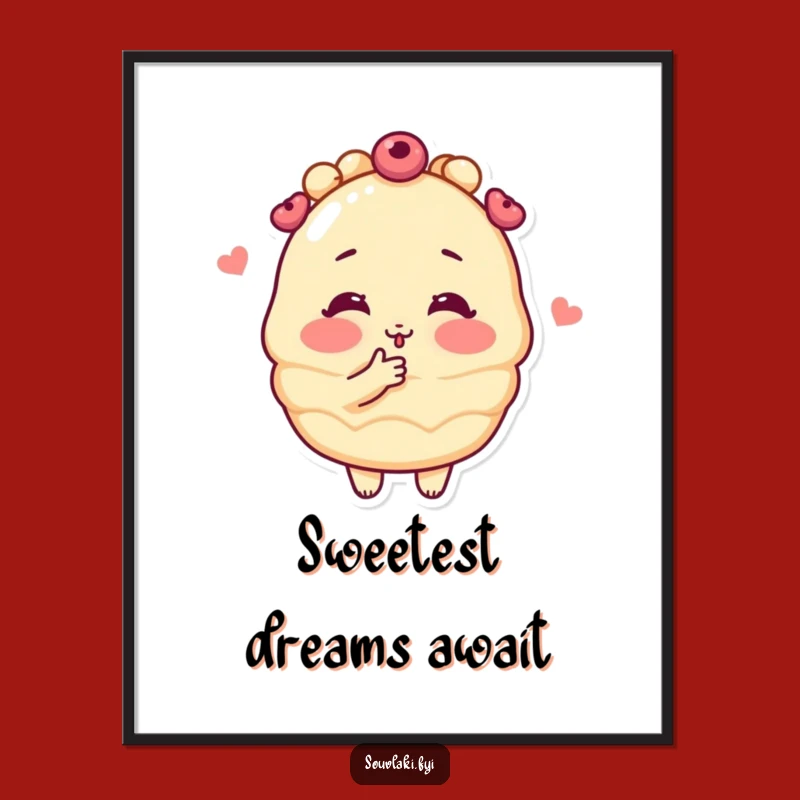 Funny Baklava Kiss Digital Art - Adorable Pastry Character Download
