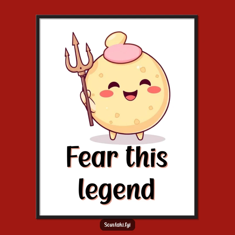 Funny Greek God Donut Digital Print - Triumphant Pastry Art