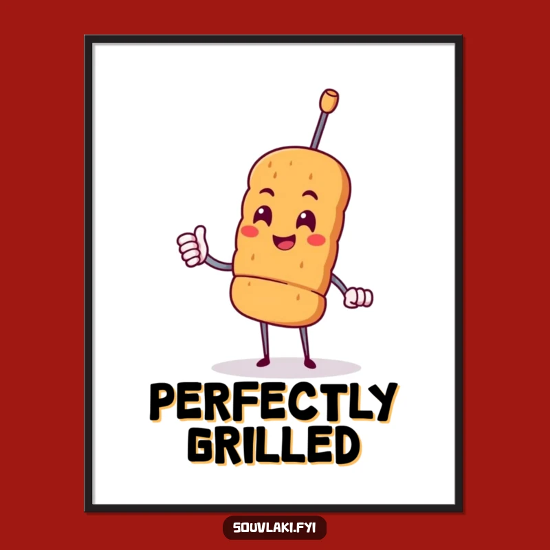 Funny Souvlaki Digital Art - Instant Greek Cheer for Your Decor