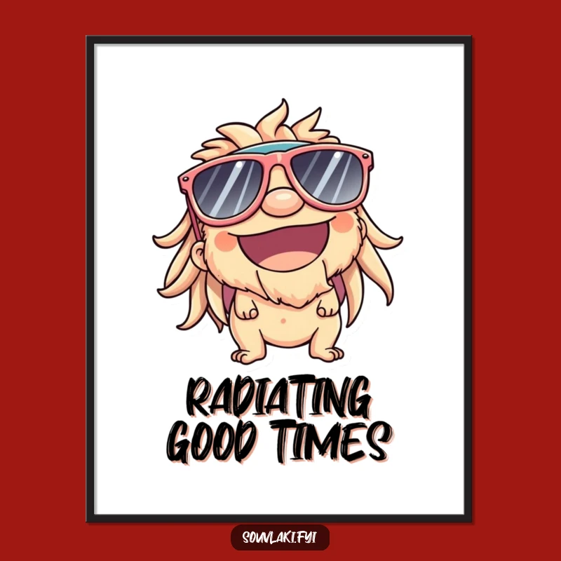 Funny Digital Art: Souvlaki Sunshine Print for Cool Decor