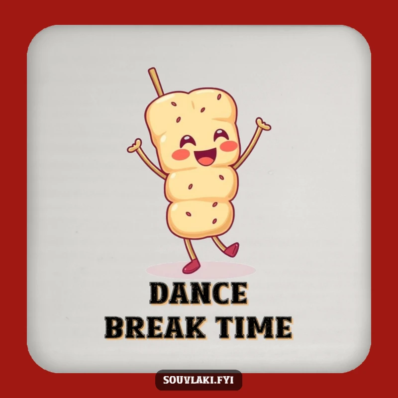 Funny Souvlaki Skewer Coaster: Protect Surfaces with Flavorful Fun