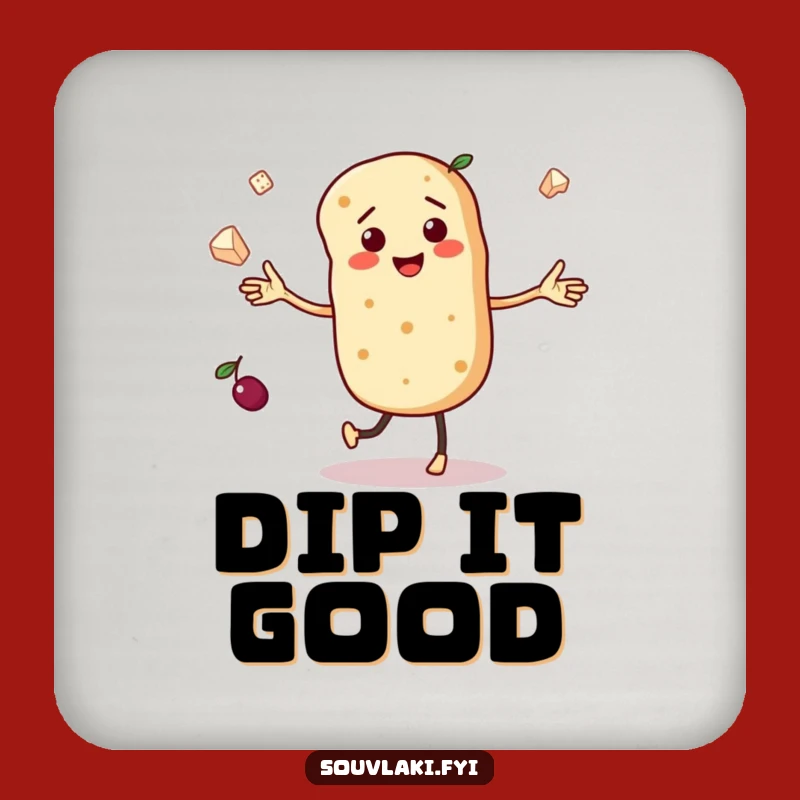 Funny Dancing Pita Coaster - Juggling Food Drink Saver, Unique Funny Gift