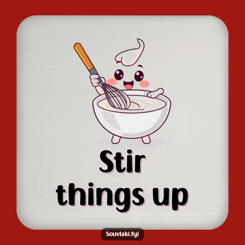 Funny Whisk Coaster - Protect Surfaces with Culinary Delight