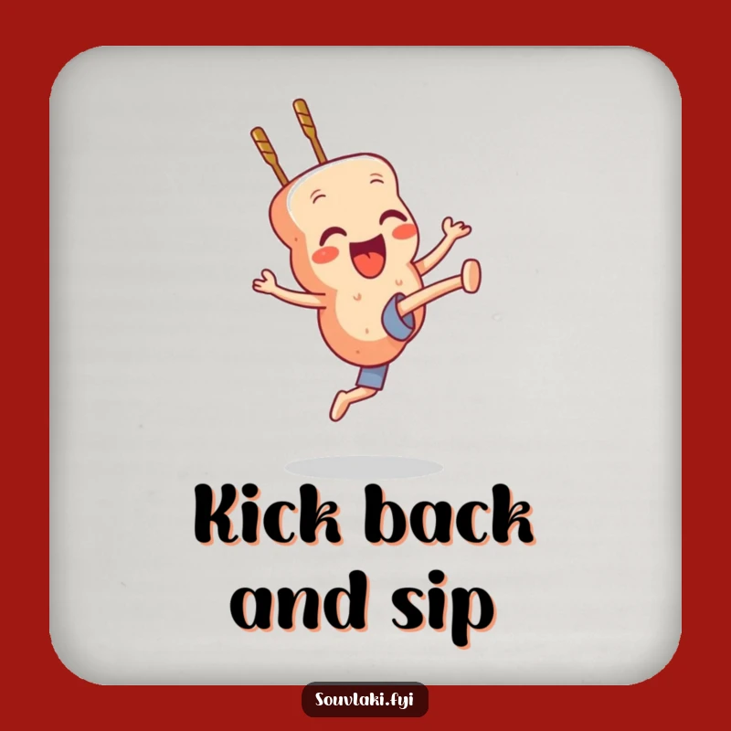 Funny Souvlaki Kick Coasters: Protect Surfaces with Skewer Action