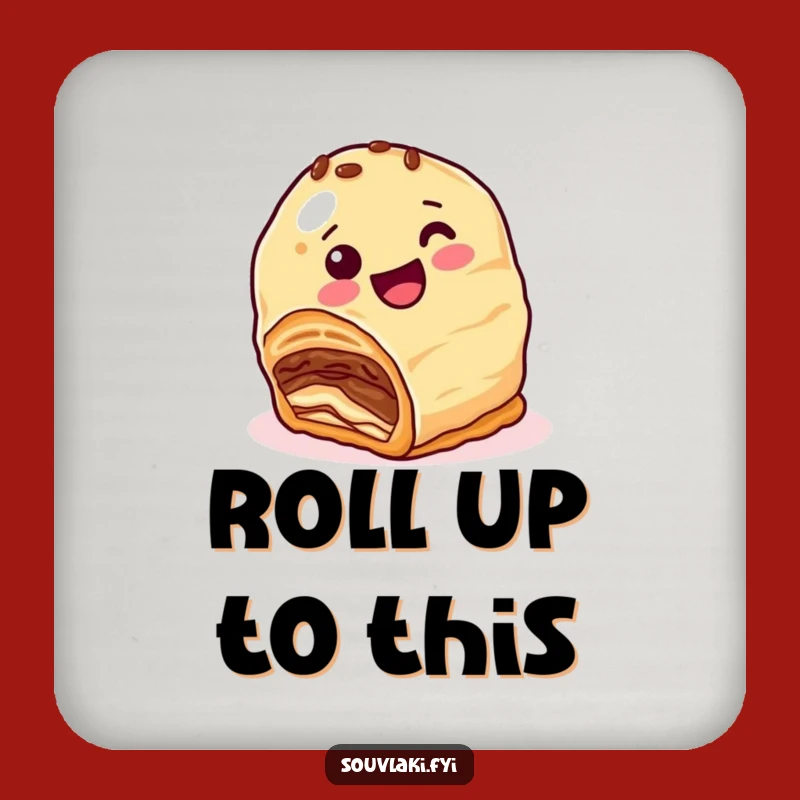 Funny Baklava Roll Coaster Set: Nutty Treat Protects Surfaces, Cute Funny Gift