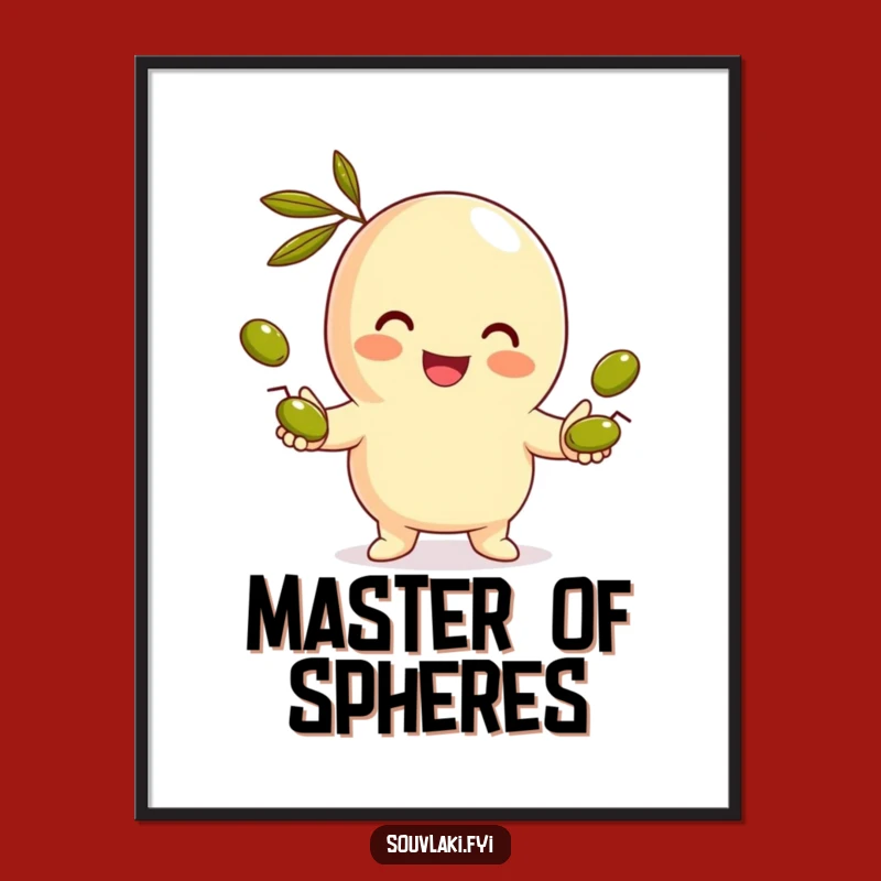 Funny Gyro Juggling Poster - Vibrant Character Art, Unique Funny Gift!