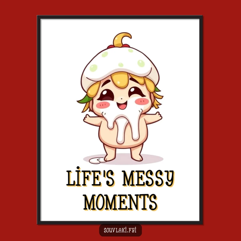 Funny Gyro Poster: Giggling Greek Food Art, Perfect Gift