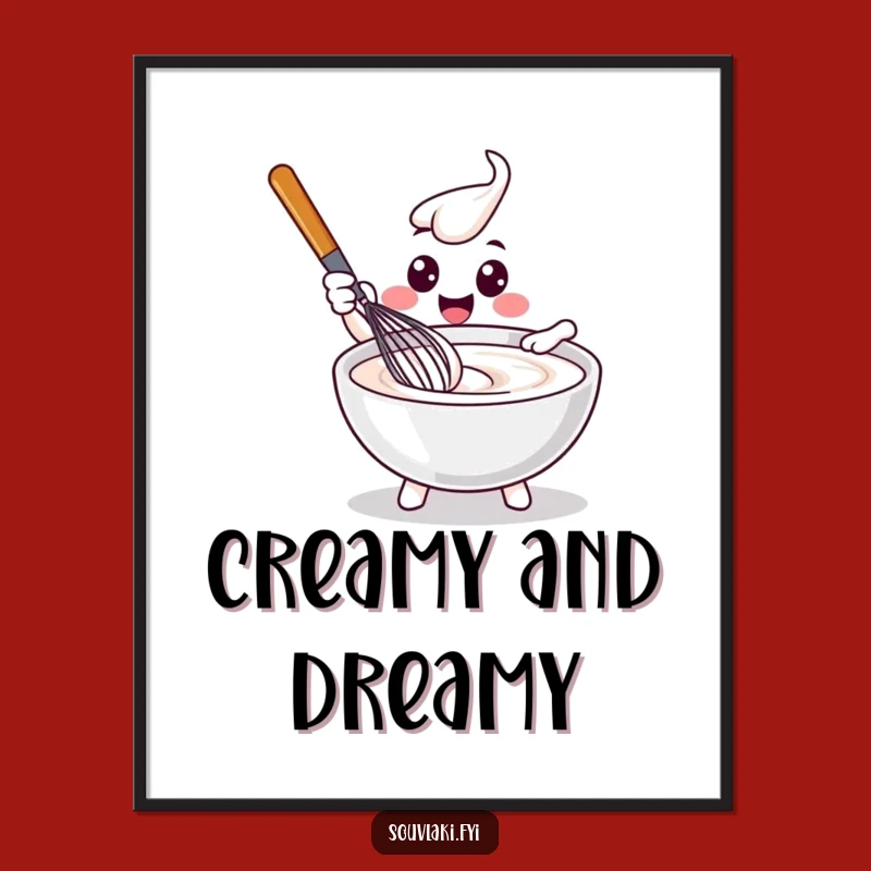 Funny Whisk Poster - Delighted Kitchen Art for Culinary Enthusiasts