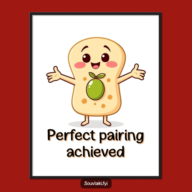 Funny Pita Bread Poster: Embrace Warmth and Flavor on Your Walls