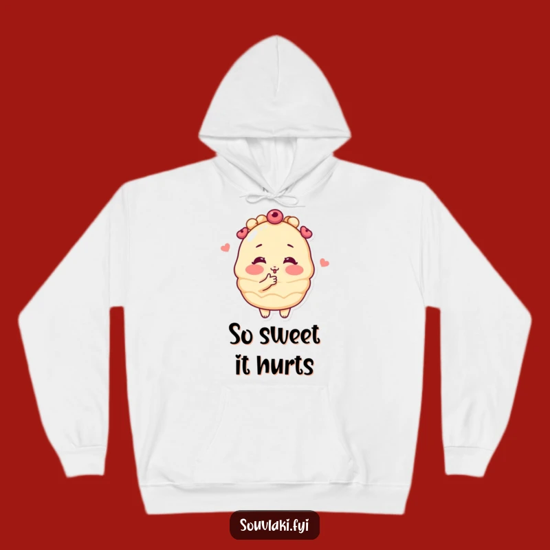 Cozy Funny Baklava Kiss Hoodie - Adorable Pastry Character Gift