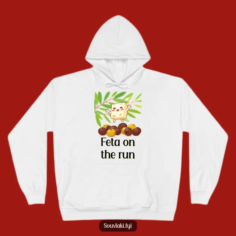 Cozy Funny Feta Cheese Hoodie - Warm Greek Comfort Gift