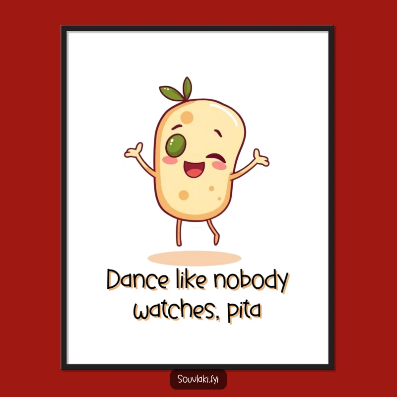 Funny Free Printable Wall Art: Pita's Dance Party, Downloadable Decor