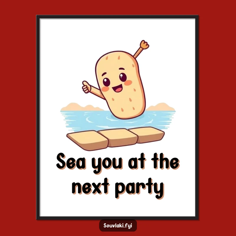 Free Printable Wall Art: Nautical Souvlaki Funny Downloadable Art