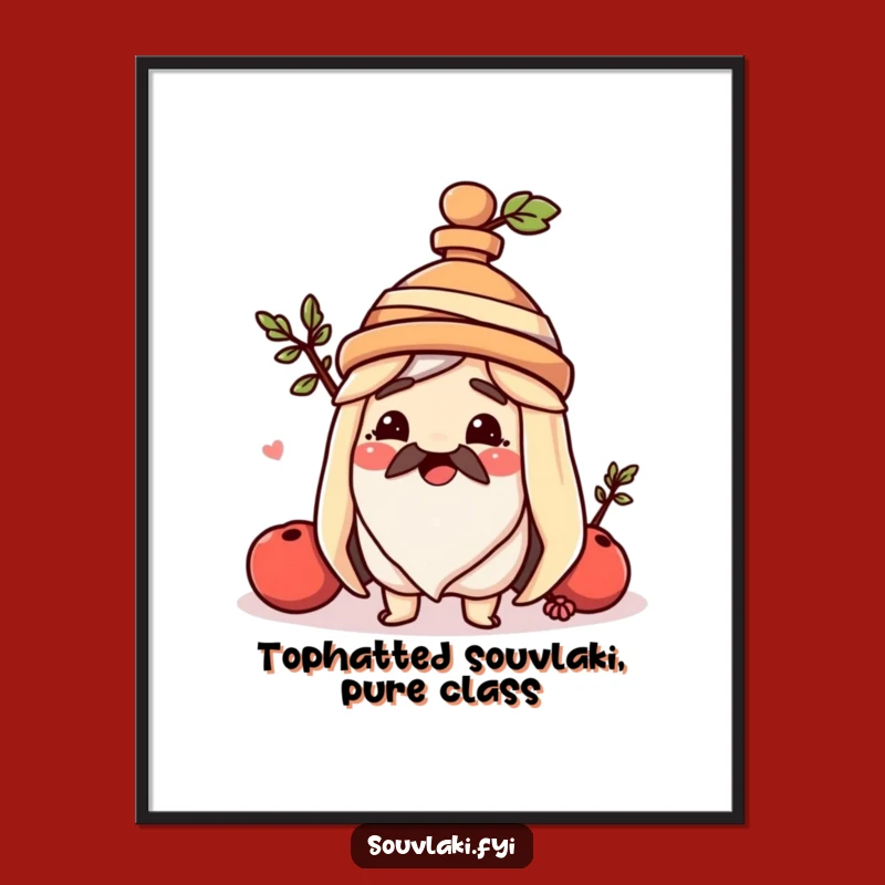 Free Printable Wall Art: Souvlaki Amphora Hat for Humorous Downloadable Decor