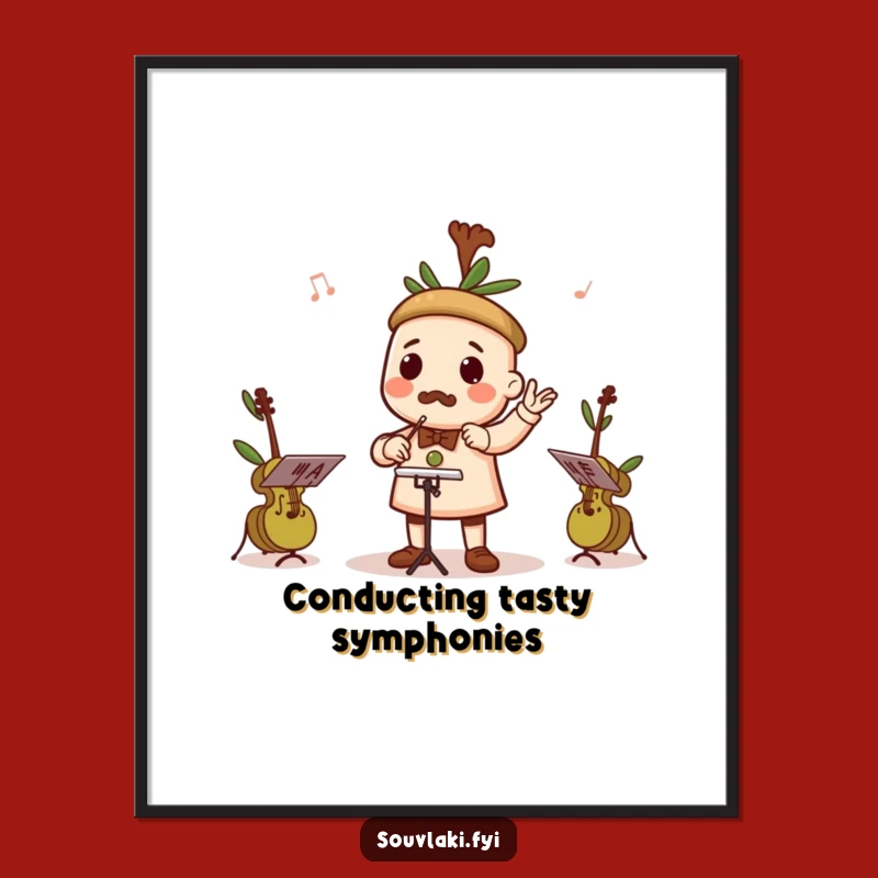 Funny Free Printable Wall Art: Souvlaki Conductor for Humorous Downloadable Decor