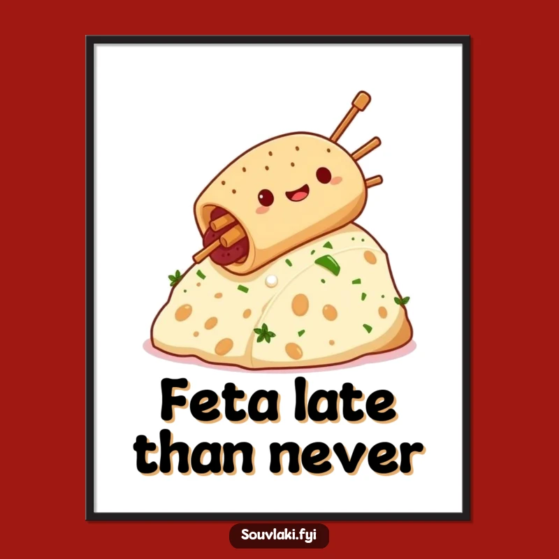 Funny Souvlaki Art Print: Free Printable Downloadable Wall Art for Kitchen